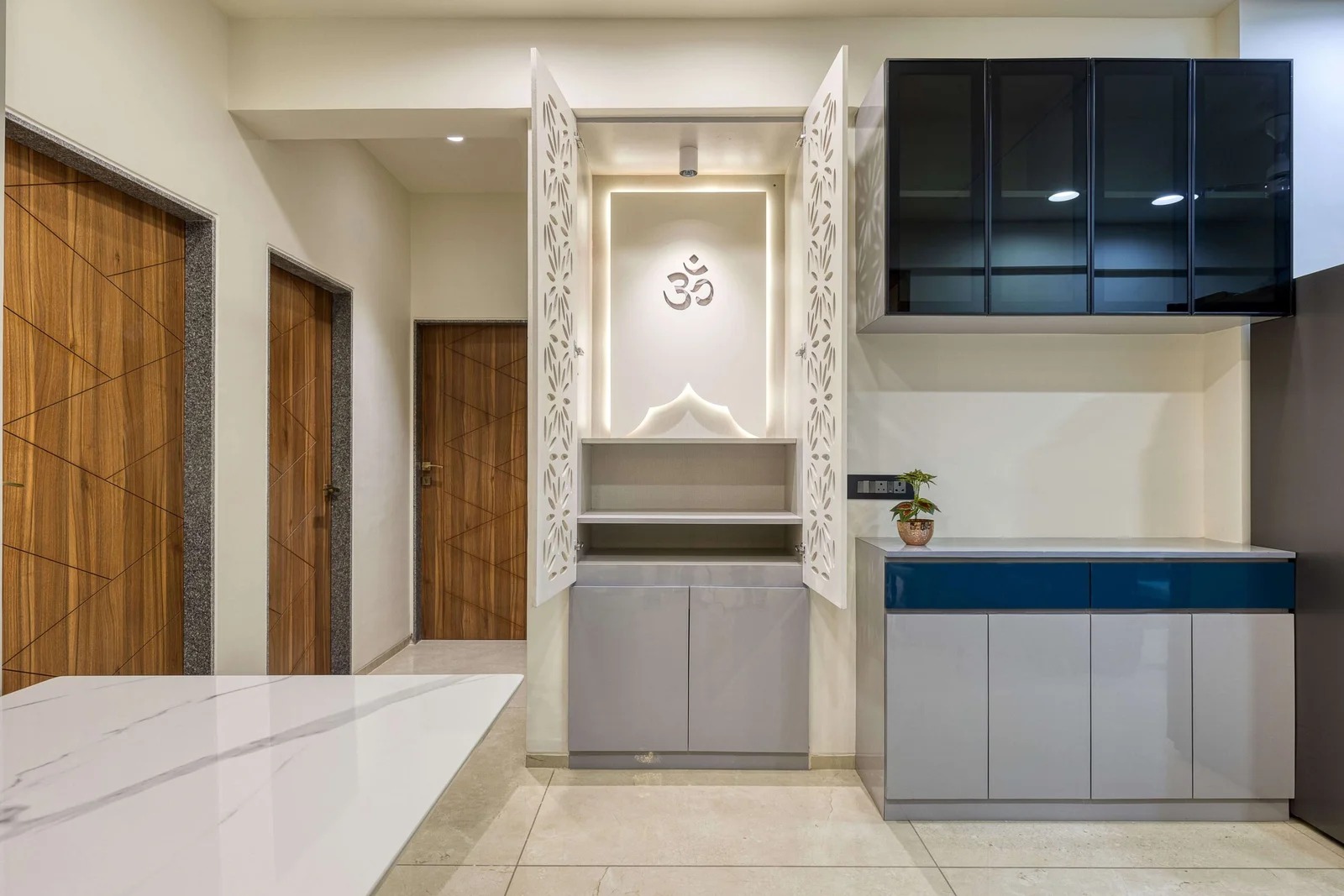 Blue Accent Kitchen