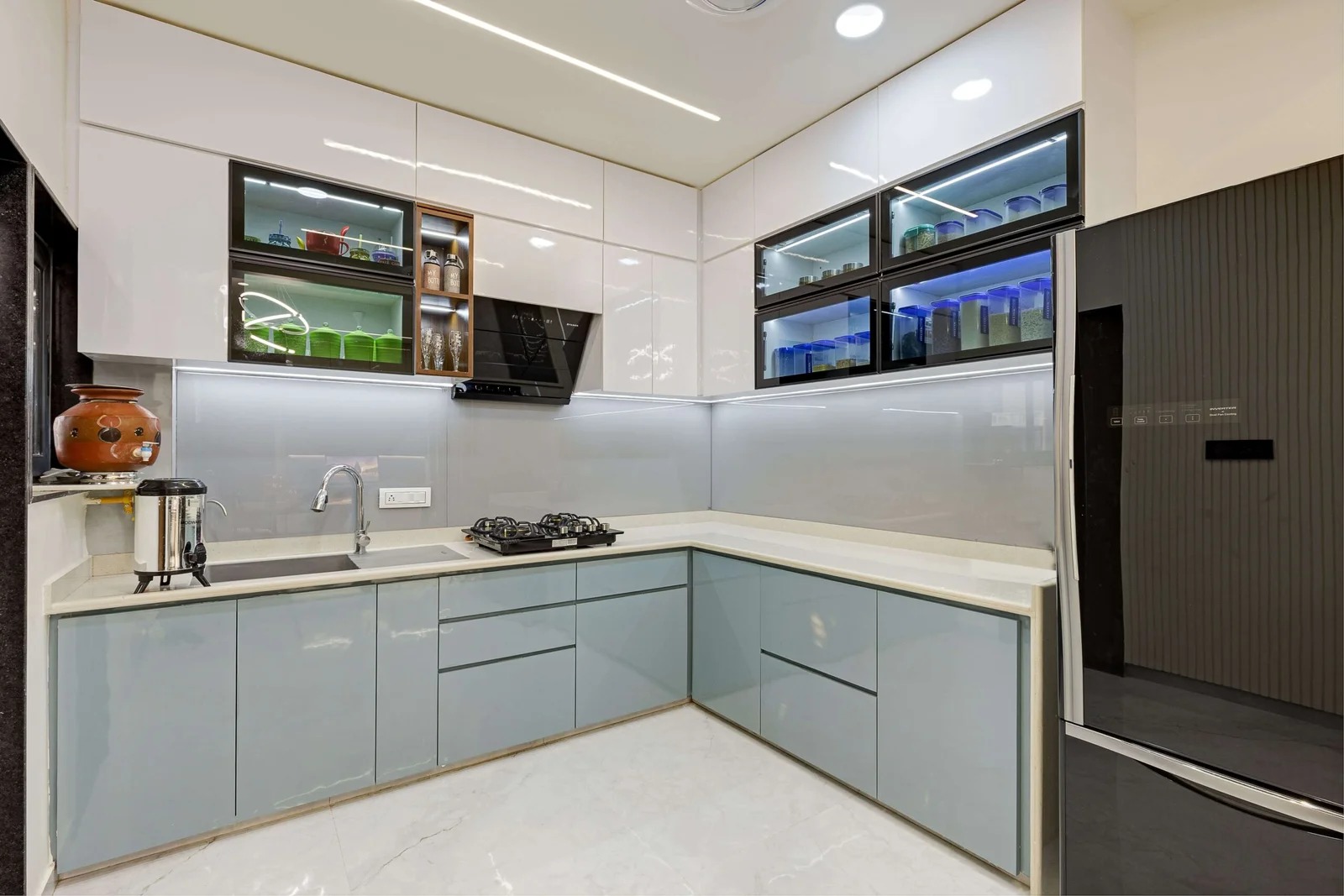 Completed modular kitchen by SHAMS